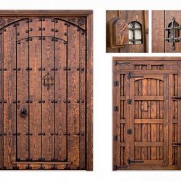 Коричневые двери в стиле рустик: очарование деревенской простоты.